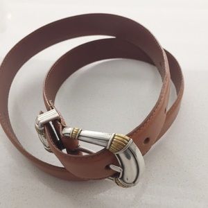 Fossil Brown Two Tone M/L Casual Chic  Belt